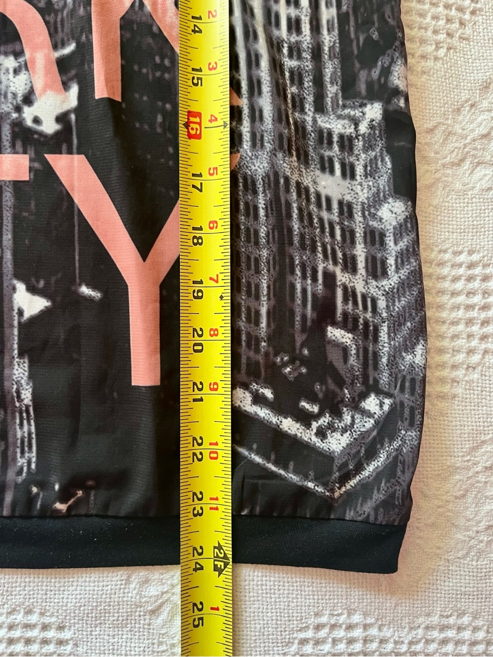 Flowing Boxy Black Graphic Tee with Pink 'New York City' Print - Picture 4 of 6